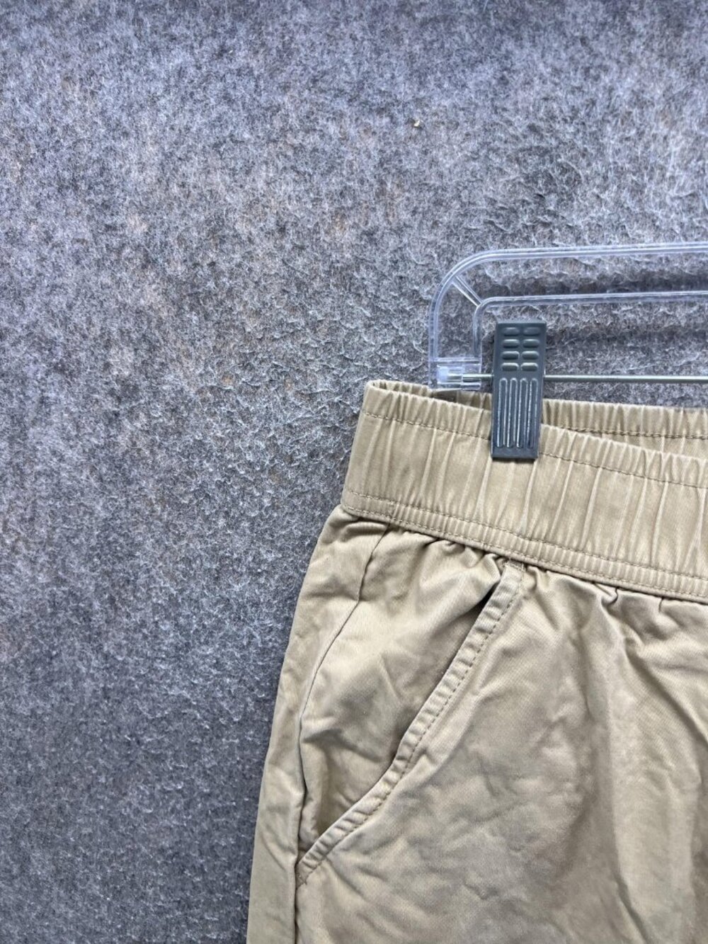 ITALYMORN Pants Mens Medium Beige Jogger Slim Fit Elastic Waist Cuffed Casual - Picture 8 of 11